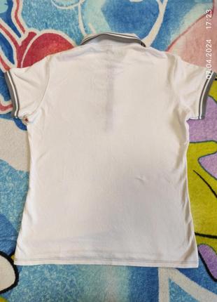 Белая, стильная, летняя футболка,поло для мальчика 11-12 г.3 фото