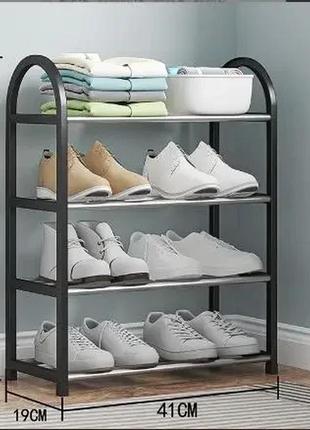 Етажерка з металу, полиця для взуття багатоярусна