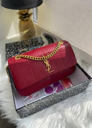 Сумка бордовая красная в стиле ysl yves saint laurent2 фото