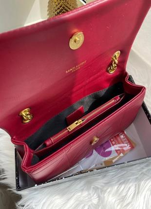 Сумка бордовая красная в стиле ysl yves saint laurent4 фото