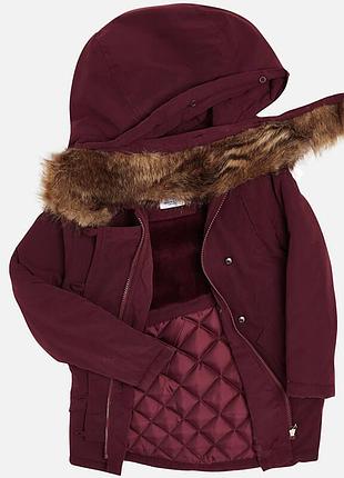 Бордова куртка mayoral для дівчинки 128 см