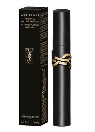 Стійка синя туш для екстремального об'єму вій yves saint laurent lash clash mascara blue 9 мл8 фото