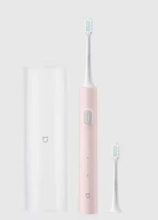 Зубна щітка xiaomi mijia t200c pink +кейс