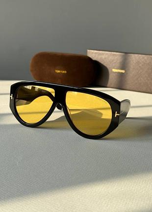 Очки tom ford черная оправа/ желтая линза