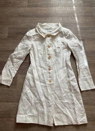 Тренч-платье льняное mango