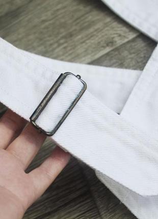 Американський білий сарафан джинсовий комбінезон з накладними кишенями від cooperative5 фото