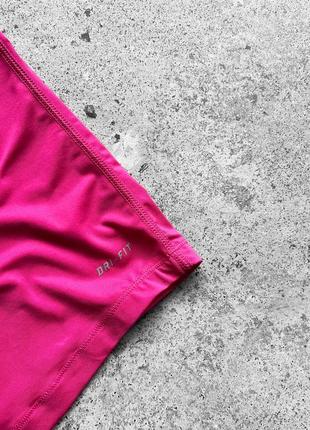 Nike pro women’s short sleeve sport pink t-shirt v-neck logo swoosh жіноча, спортивна футболка6 фото