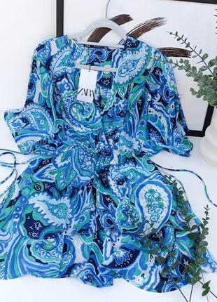 Кoроткa сукня з принтом від zara, розмір xs