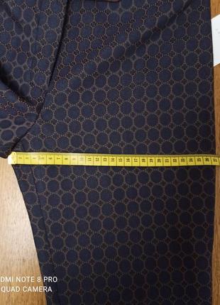 Жакардовые штаны из ацетата и стрейча  италия blukey p. xs, s, m пот 38 см***7 фото