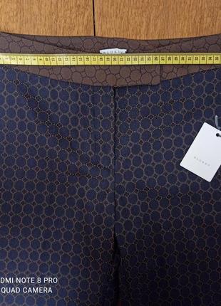 Жакардовые штаны из ацетата и стрейча  италия blukey p. xs, s, m пот 38 см***5 фото