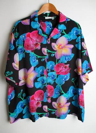 Шведка/рубашка asos - oversized boxi-fit floral shirt