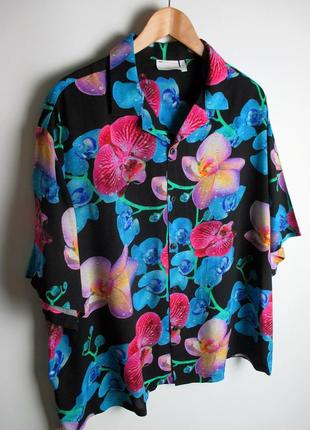 Шведка/рубашка asos - oversized boxi-fit floral shirt4 фото