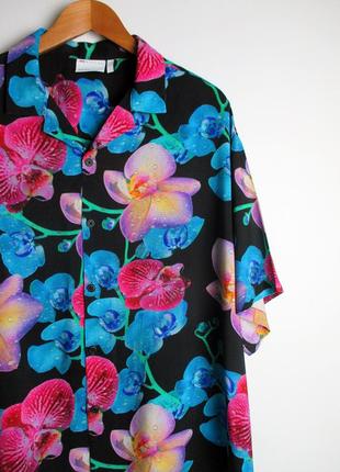 Шведка/рубашка asos - oversized boxi-fit floral shirt7 фото
