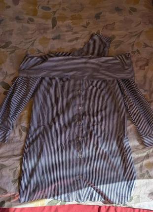 Сукня на одне плече в полоску