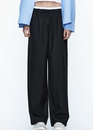 Широкі брюки zara wide leg палаццо