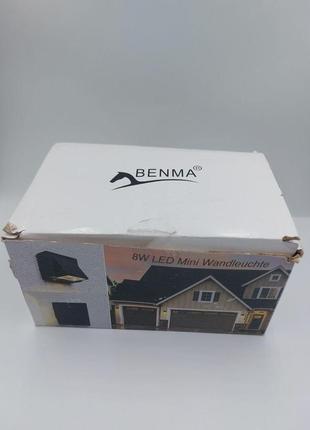 Світлодіодний led настінний світильник benma 8 вт для внутрішнього / зовнішнього...