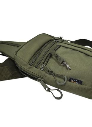 Сумка – кобура плечевая, наплечная сумка для скрытого ношения пистолета "acropolis" спп-2 ( олива )4 фото