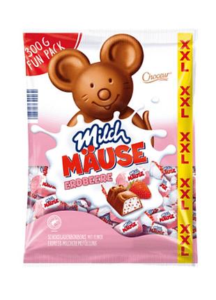 Шоколадні цукерки choceur milch mause erdbeere полуниця 200g