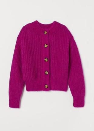 Кардиган h&m alpaca blend цвета фуксия