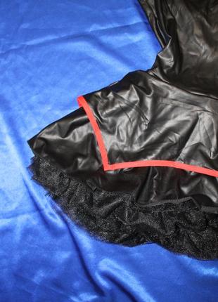 Платье под кожу кожаное виниловое ролевой костюм латекс латексная вампир кровосос фетиш эротическое4 фото