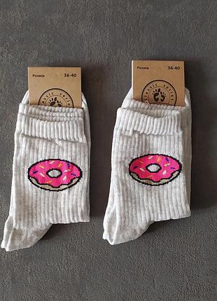 Мужские молодежные носки высокие демисезонные серые 36 - 40 размер