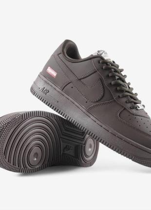 Nike air force 1 low supreme brown 4