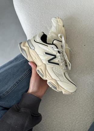 Женские кроссовки new balance 9060 white/beige