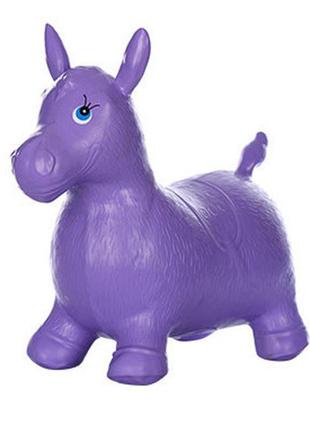 Детский прыгун-лошадка ms0737 резиновый фиолетовый