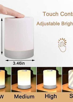 Портативний світлодіодний rgb нічник із сенсорним керуванням fedetkey2 фото