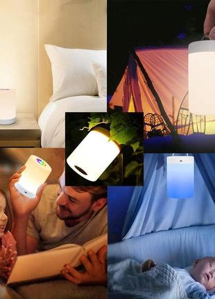 Портативний світлодіодний rgb нічник із сенсорним керуванням fedetkey6 фото