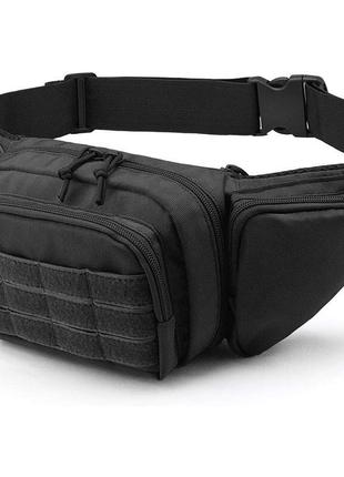 Тактическая сумка бананка primo belt на пояс - black