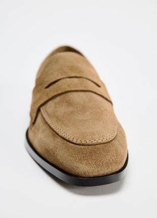 Лоферы из замшевого спилка zara новая коллекция,туфли zara,мокасины zara
