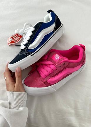 Кеды в стиле vans knu old skool navy blue premium8 фото