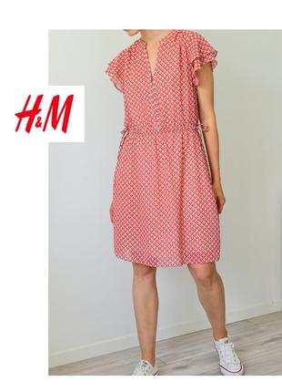 Жіноча сукня h&m. коротке жіночне плаття. рожева сукня