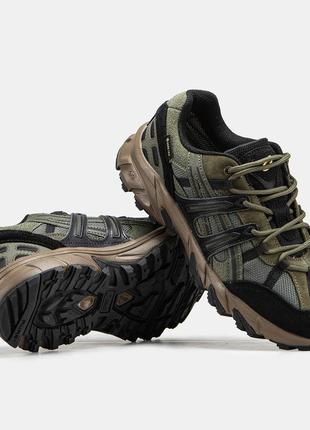 Мужские утепленные кроссовки asics gel-sonoma 15-50 gore-tex khaki black ассикс черного и хаки цветов термо