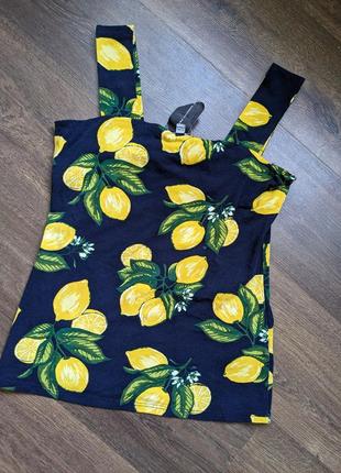 Эксклюзив! новая dorothy perkins майка футболка с принтом лимонов в размере м2 фото