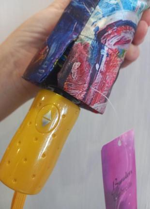 Зонт женский автомат принт кисточка на 9 спиц