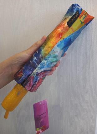 Зонт женский автомат принт кисточка на 9 спиц