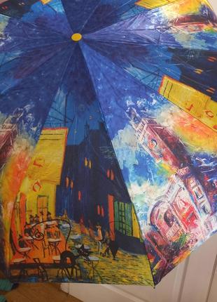 Зонт женский автомат принт кисточка на 9 спиц