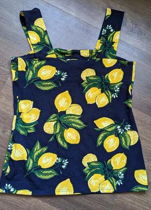 Эксклюзив! новая dorothy perkins майка футболка с принтом лимонов в размере м7 фото