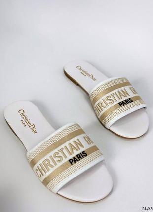 ▪️сланці в стилі christian dior крістіан діор жіночі літні капці літо тапки босоніжки...