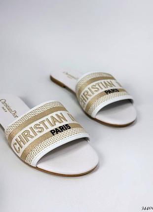 ▪️сланці в стилі christian dior крістіан діор жіночі літні капці літо тапки босоніжки...
