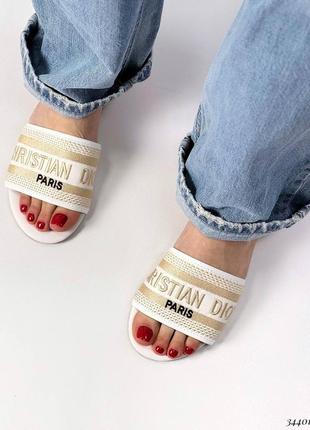 ▪️сланці в стилі christian dior крістіан діор жіночі літні капці літо тапки босоніжки...