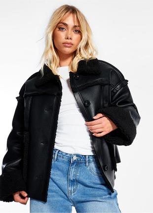 Куртка из искусственной овчины missguided