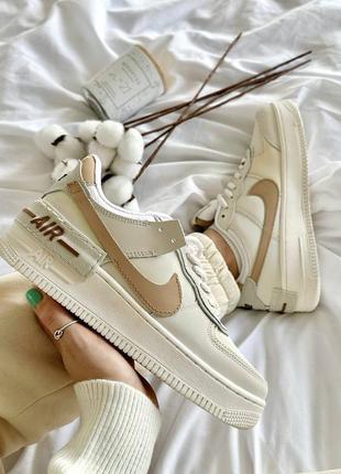 Женские кроссовки nike air force shadow beige