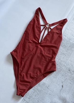 Asos купальник слитный коралловый цвет размер 8/36/s женский