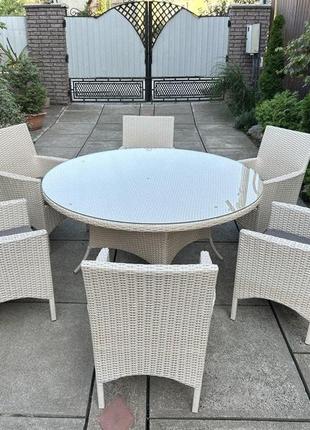 Ротанговая мебель  уличная на 6 человек