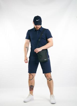 Мужской спортивный комплект nike на лето + борсетка в подарок качественного материала на каждый день