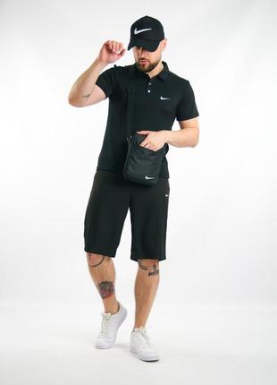 Мужской спортивный комплект nike на лето + борсетка в подарок качественного материала на каждый день