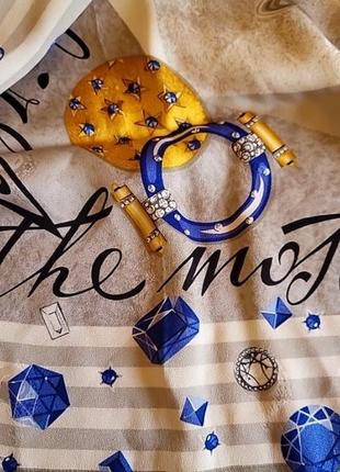 Оригинальный шелковый платок косынка cartier